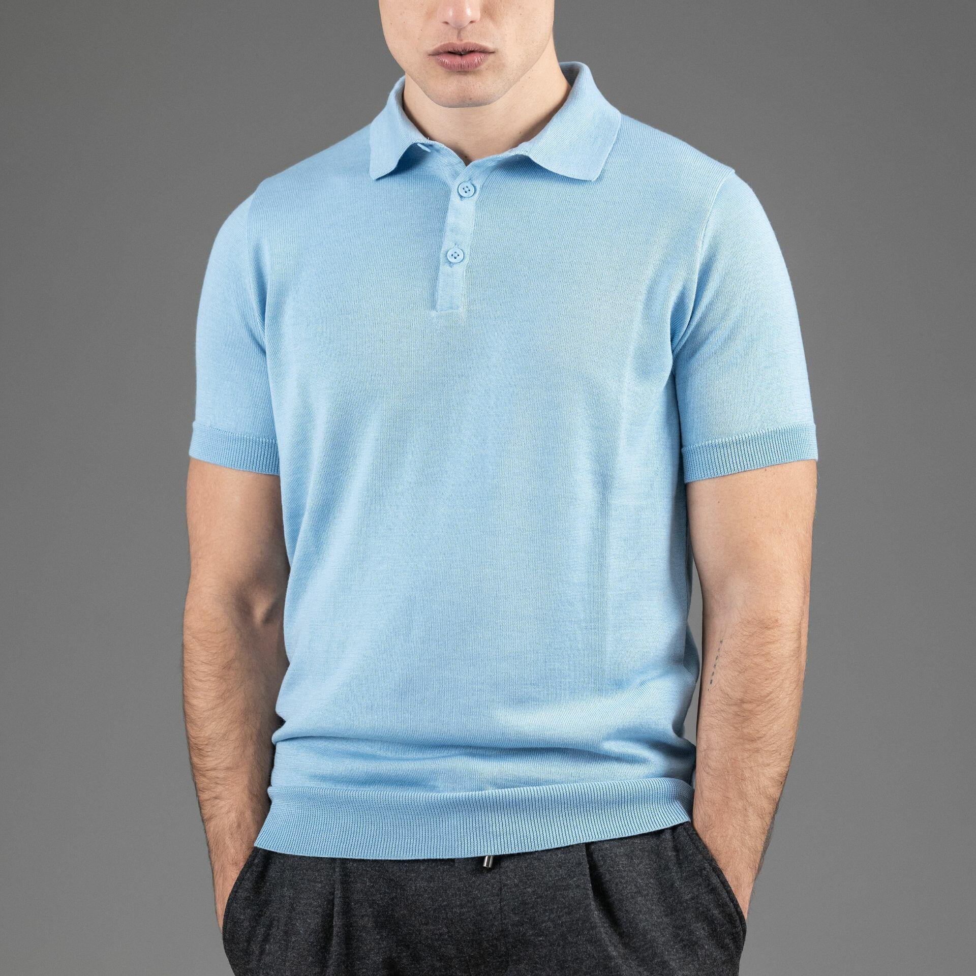 4-season merino polo shirt, Arguin