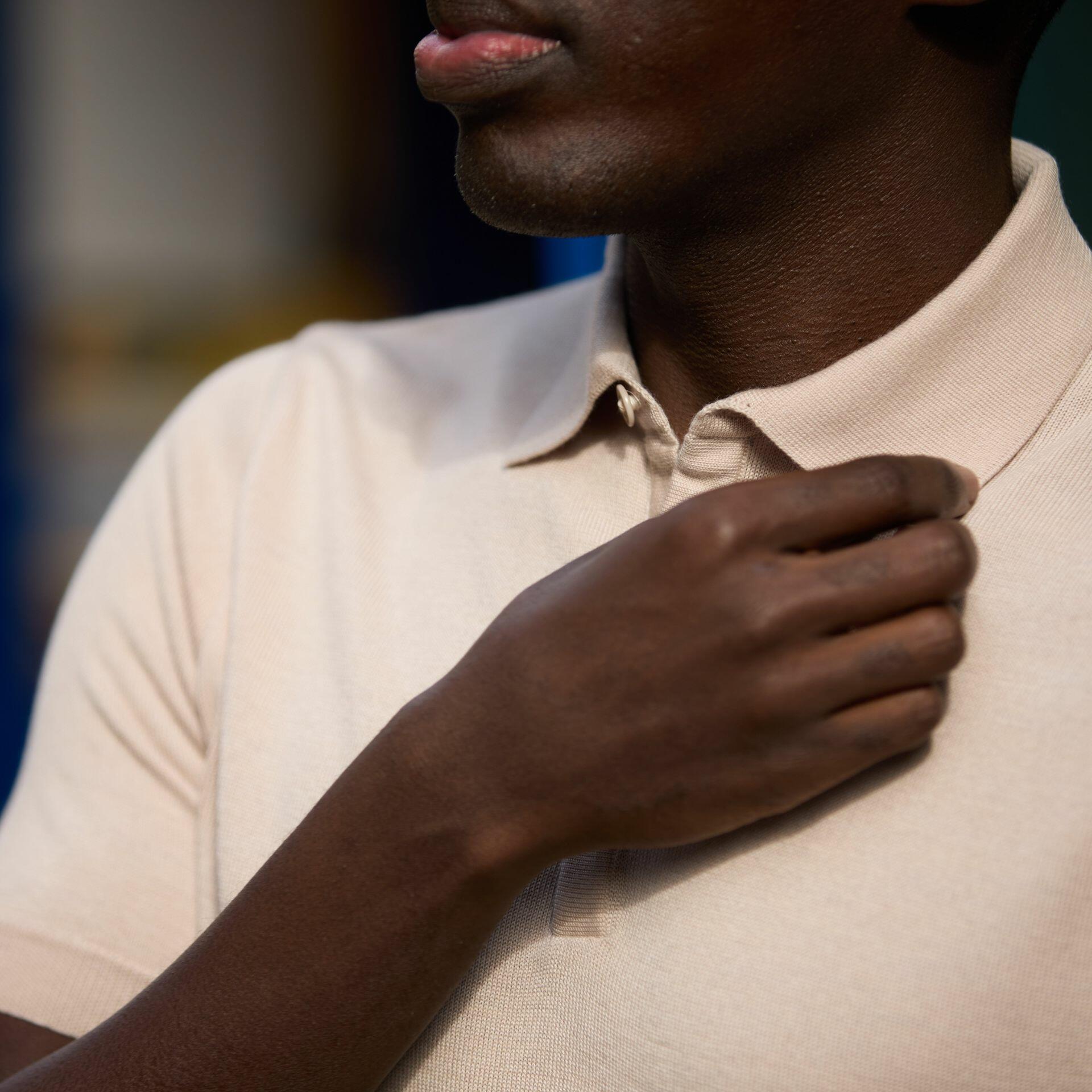 4-season merino polo shirt, Arguin