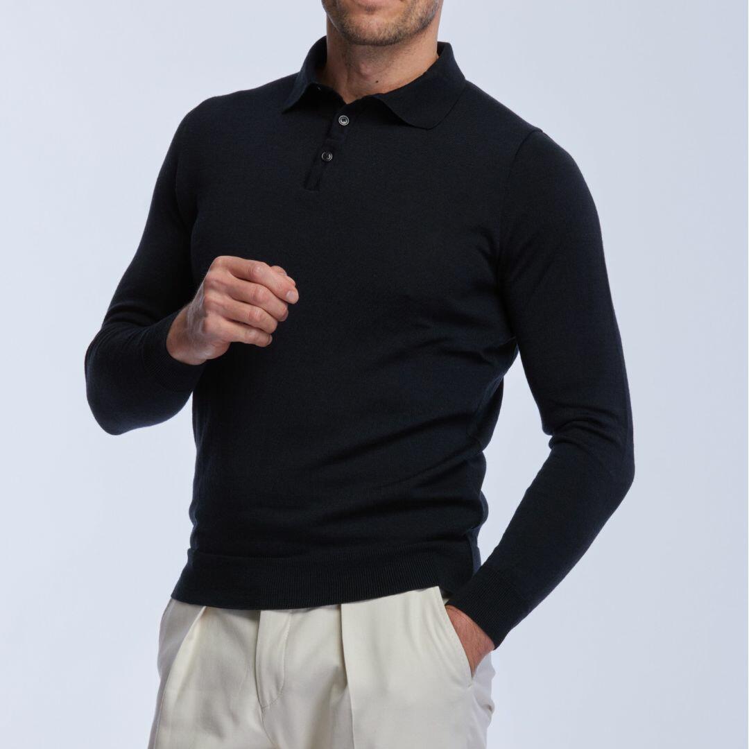Pull col polo en merinos, Amsterdam
