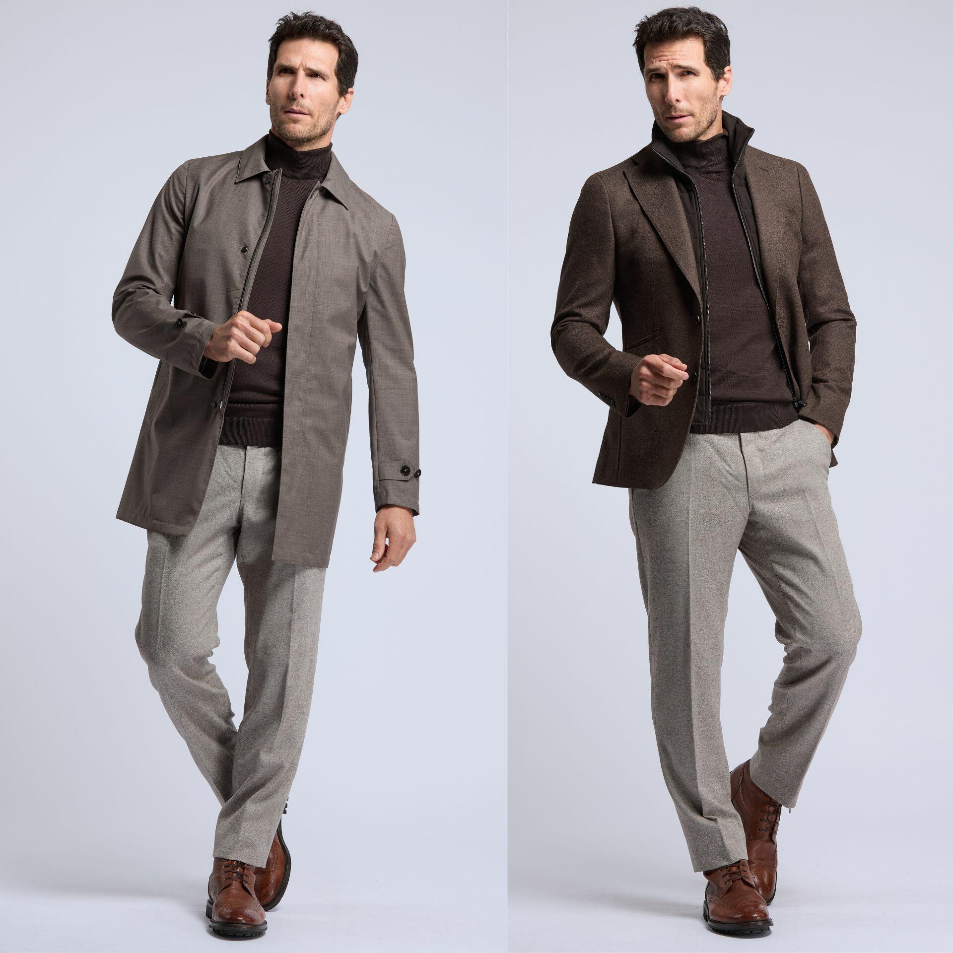 City pant flanelle 100% merinos, Frison