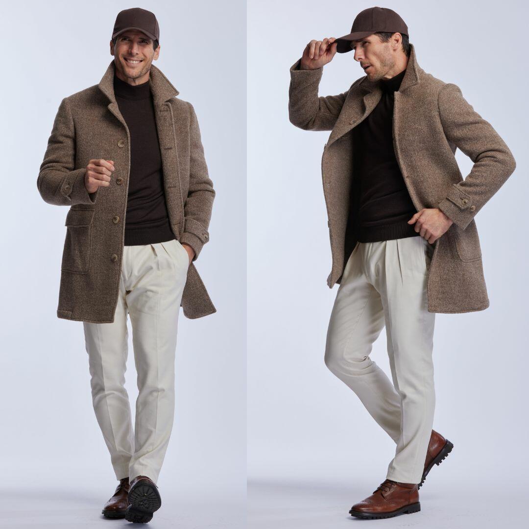 Manteau chaud et très léger en laine de baby lama, Courchevel