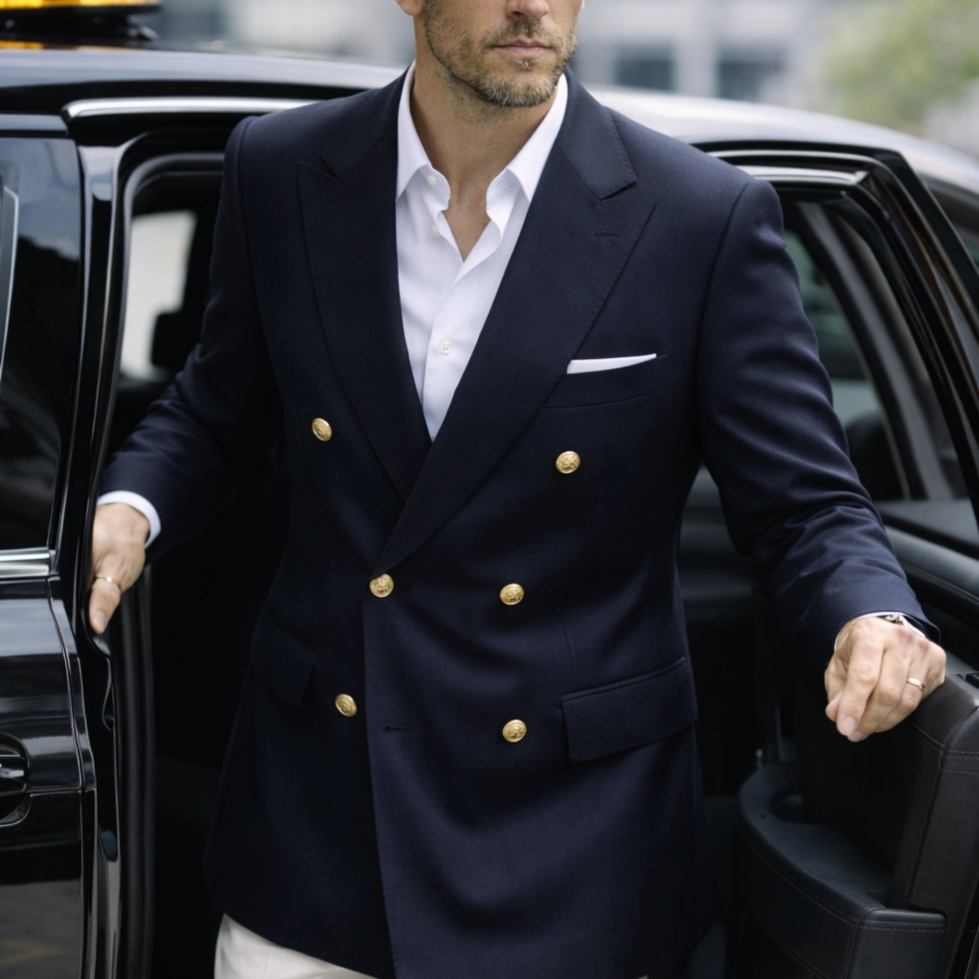 Veste croisée en mérinos Alfred, ligne Heritage