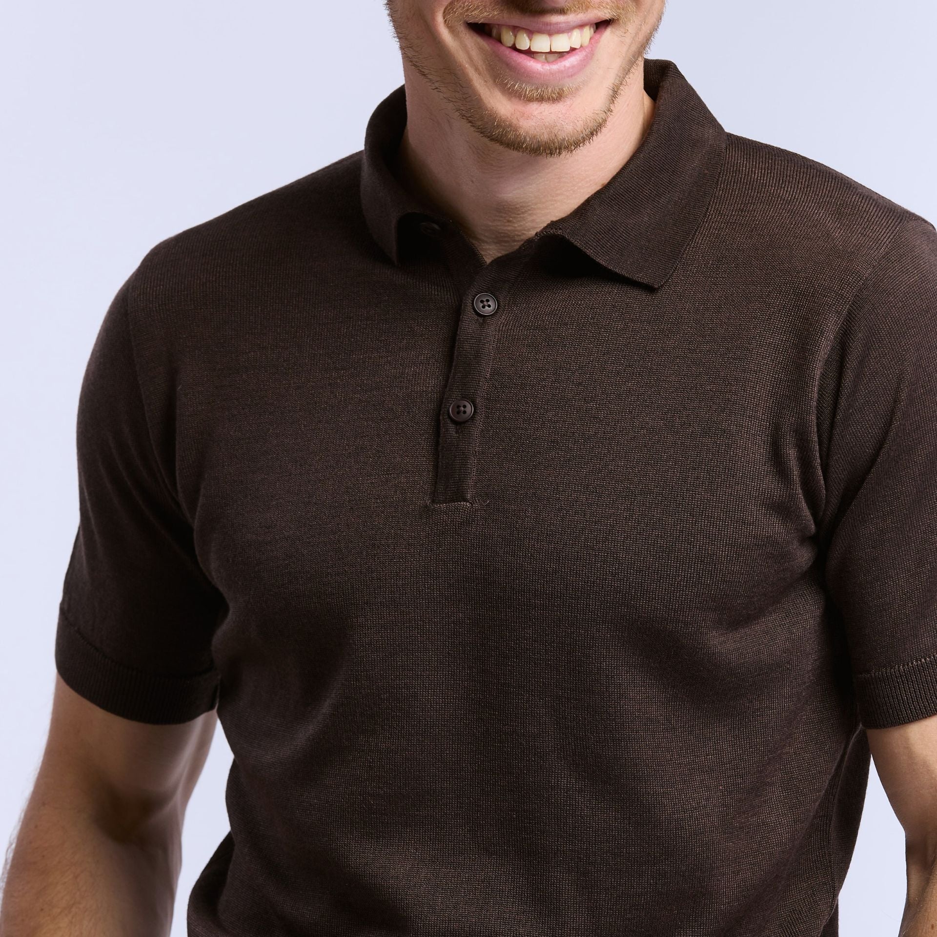 4-season merino polo shirt, Arguin