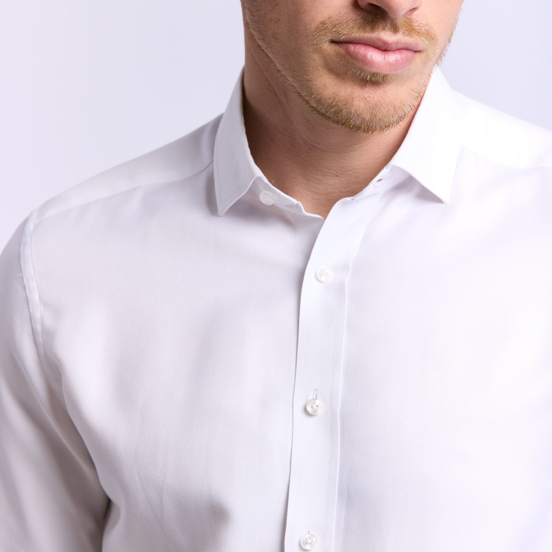 Chemise blanche anti transpiration en Tencel Wolbe Serenity