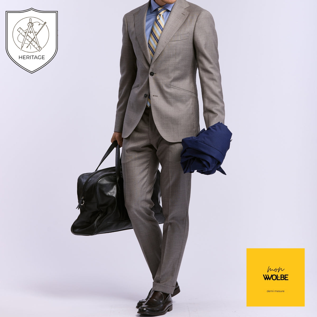Carlo Barbera suit in Merino Flex, semi-lined | Wolbe