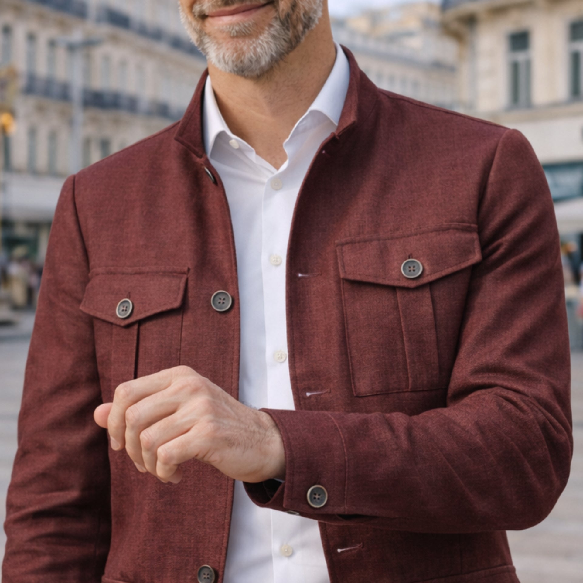 Saharan jacket, 100% twisted wool, Hoggar