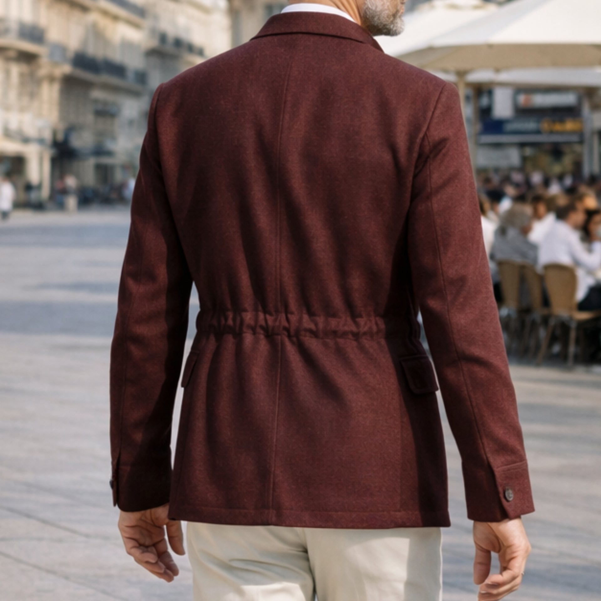 Saharan jacket, 100% twisted wool, Hoggar