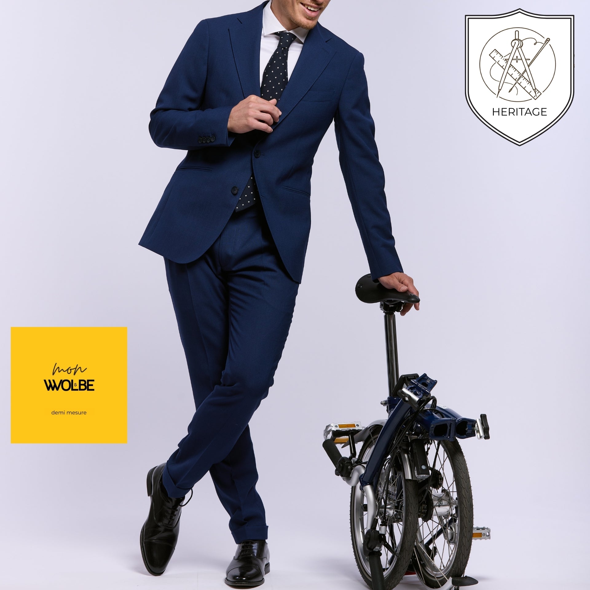 Wrinkle-free suit in Tonik wool®, half lined