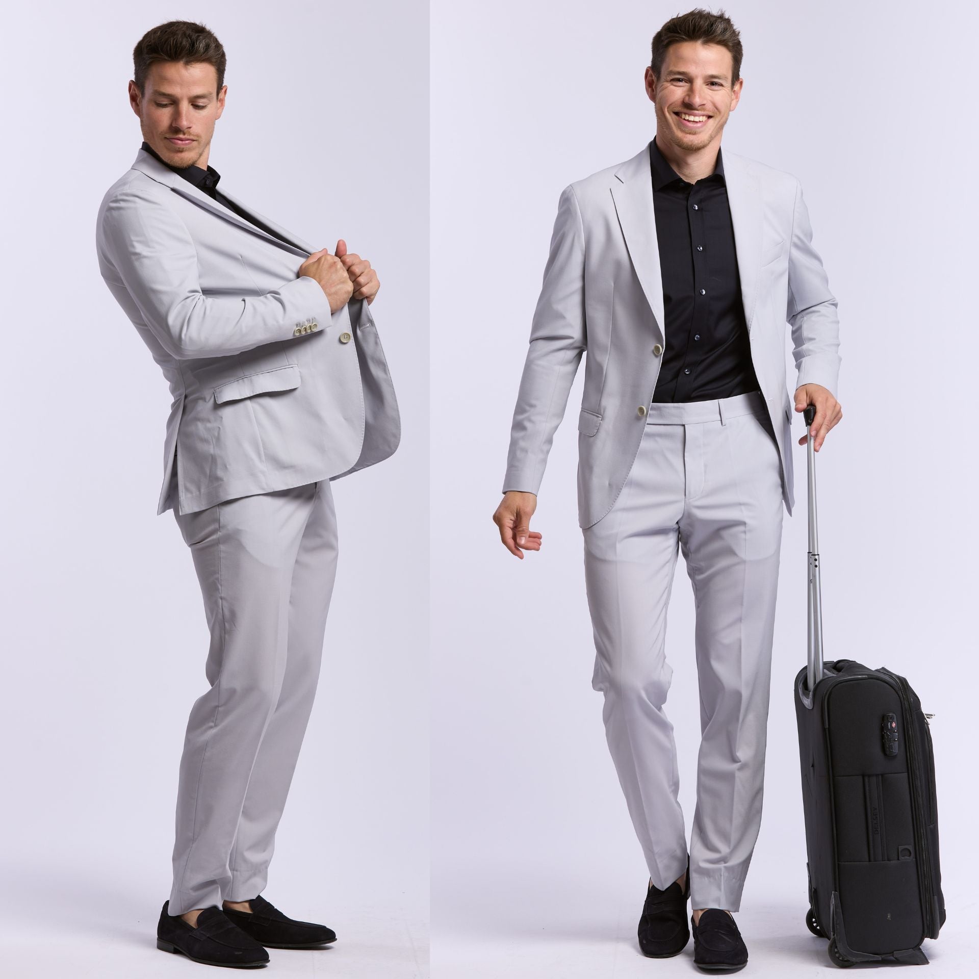 Veste en combat Wool gris perle Wolbe