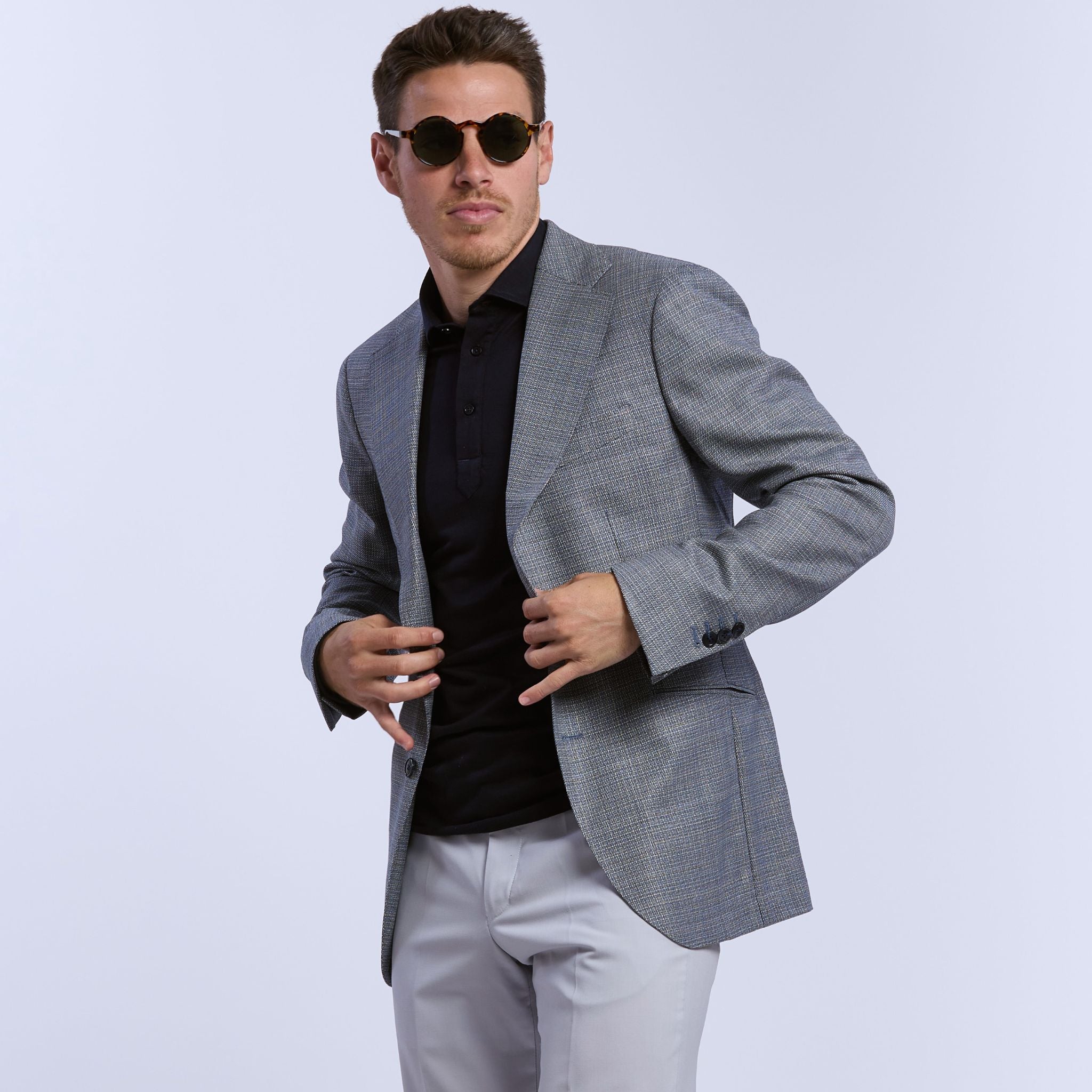 Veste légère fancy en merinos, Percy