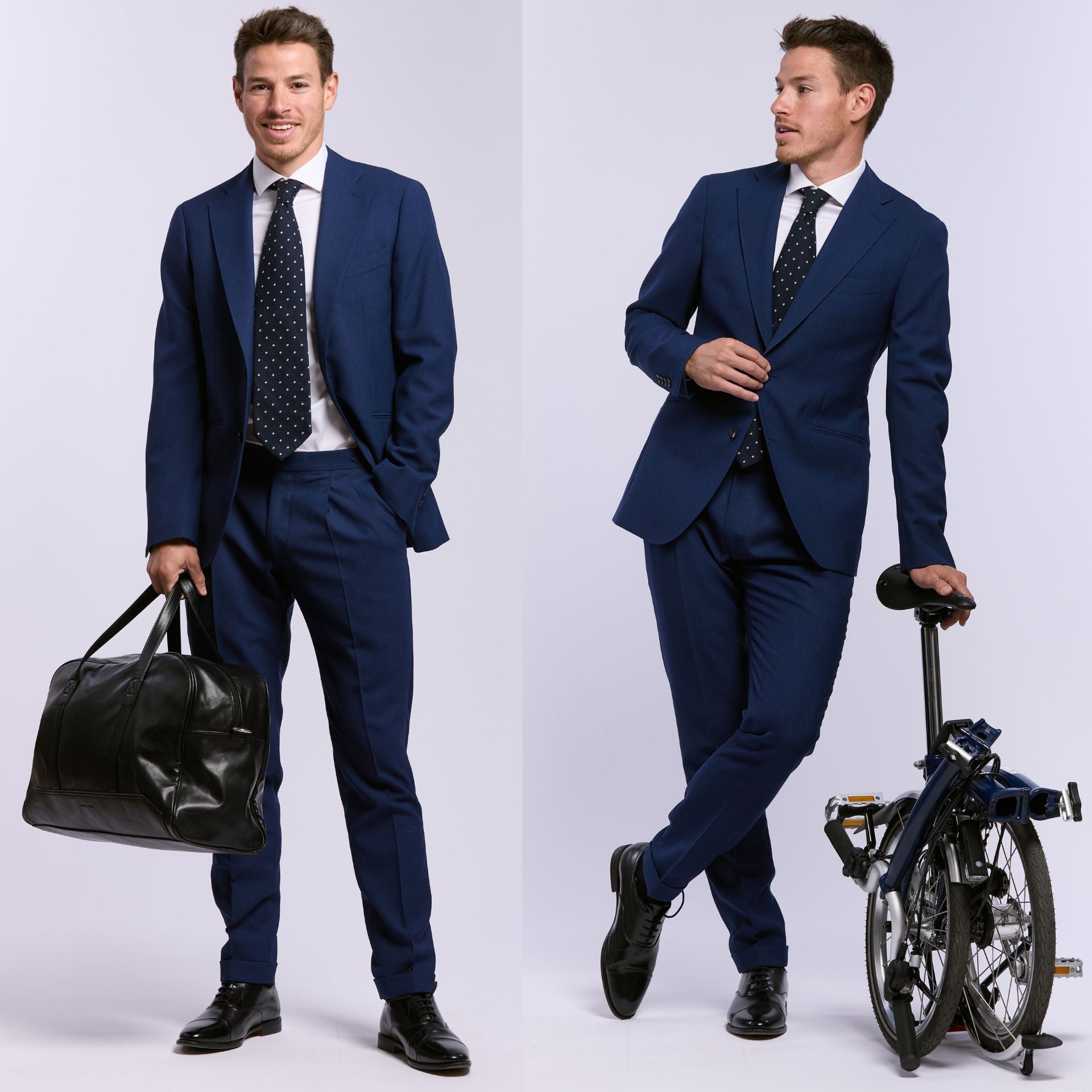 Wrinkle-free suit in Tonik wool®, half lined