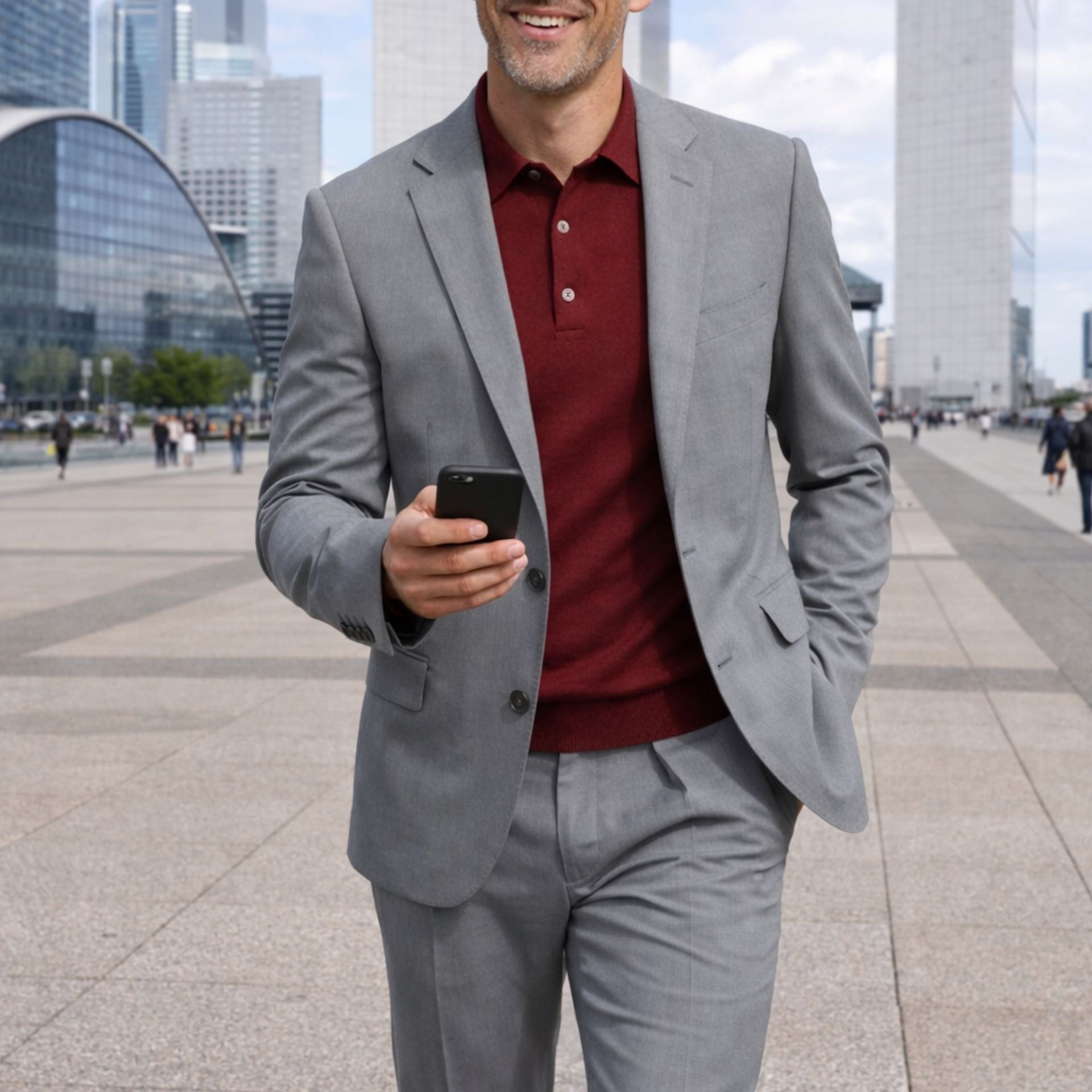 100% merino polo collar sweater, Antwerp