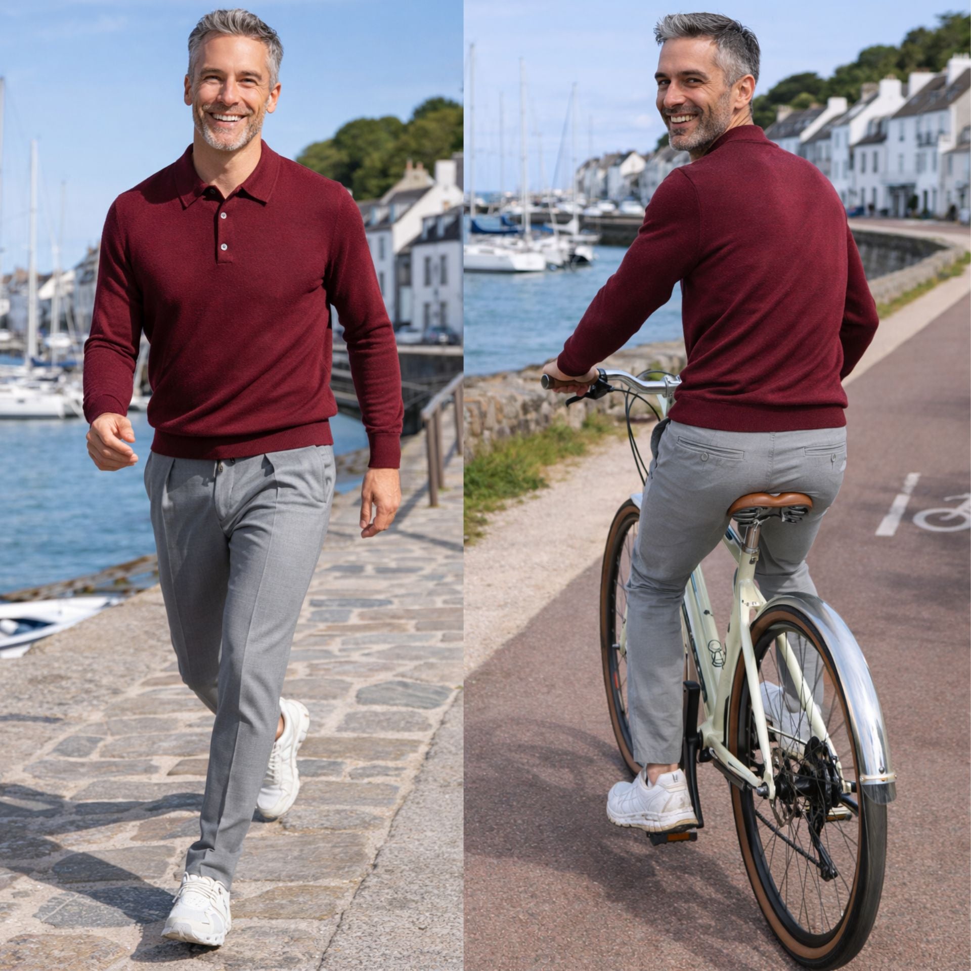 100% merino polo collar sweater, Antwerp