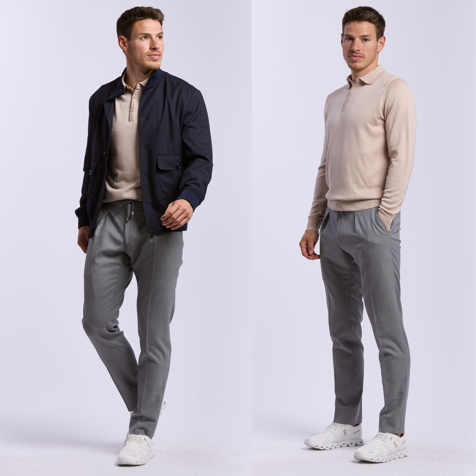 pull merinos col polo Amsterdam sable Wolbe