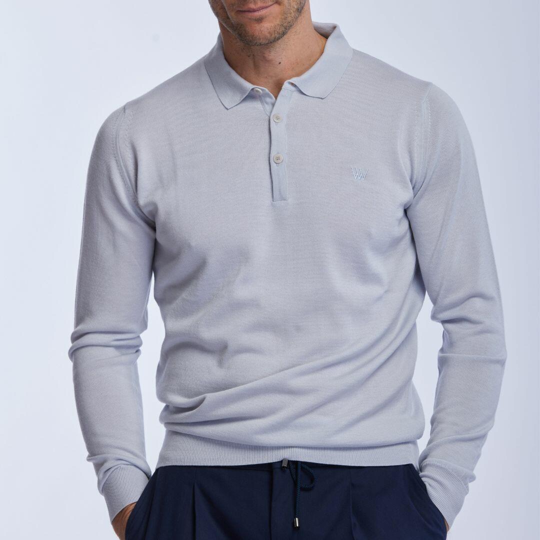 Merino polo neck sweater, Amsterdam