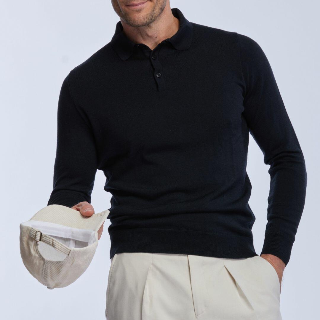 Merino polo neck sweater, Amsterdam