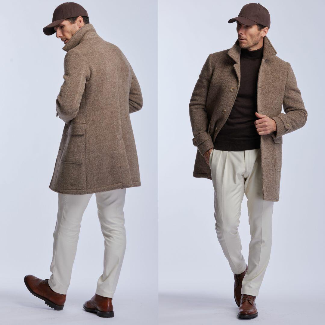 Manteau chaud et très léger en laine de baby lama, Courchevel