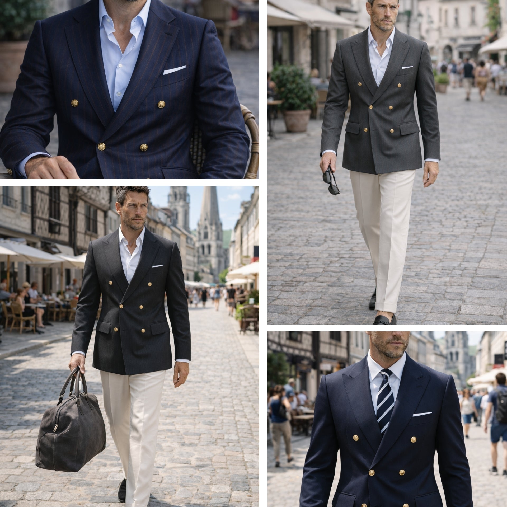 Veste croisée en mérinos Alfred, ligne Heritage