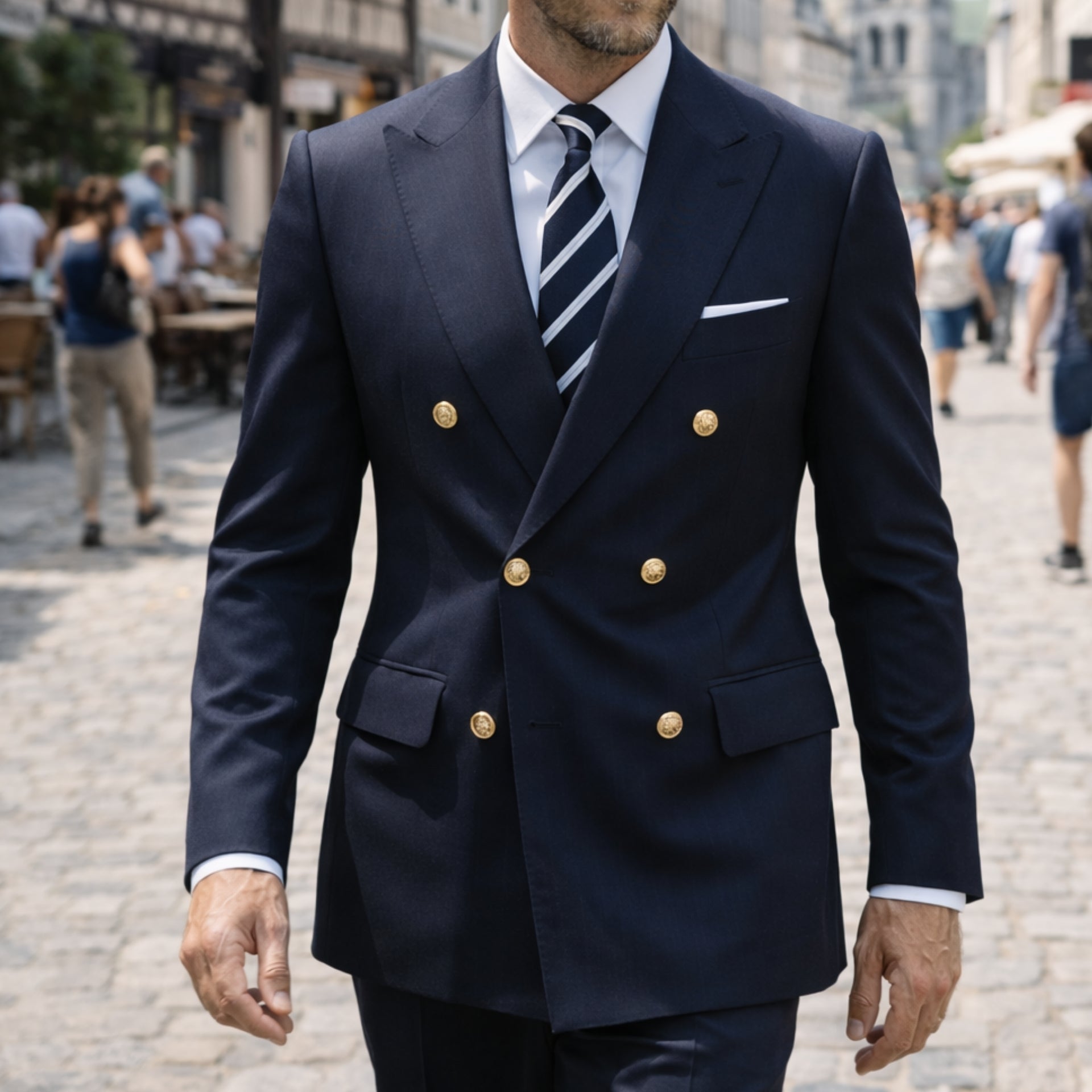 Veste croisée en mérinos Alfred, ligne Heritage