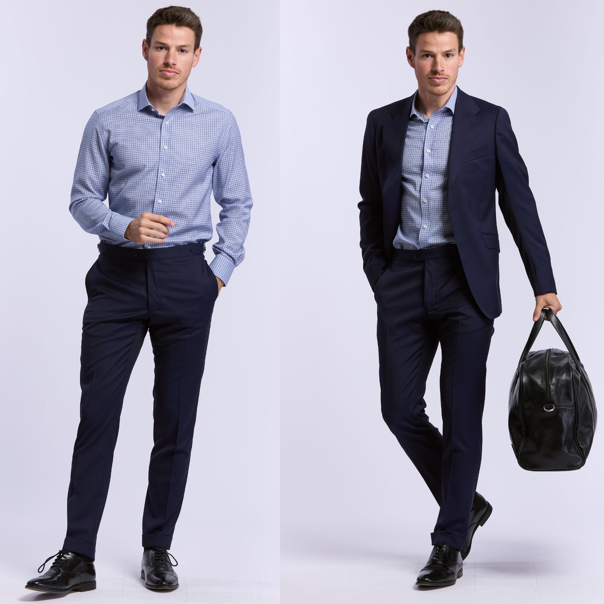 Chemise 72 h merinos Biella_carreaux_Wolbe anti transpirante