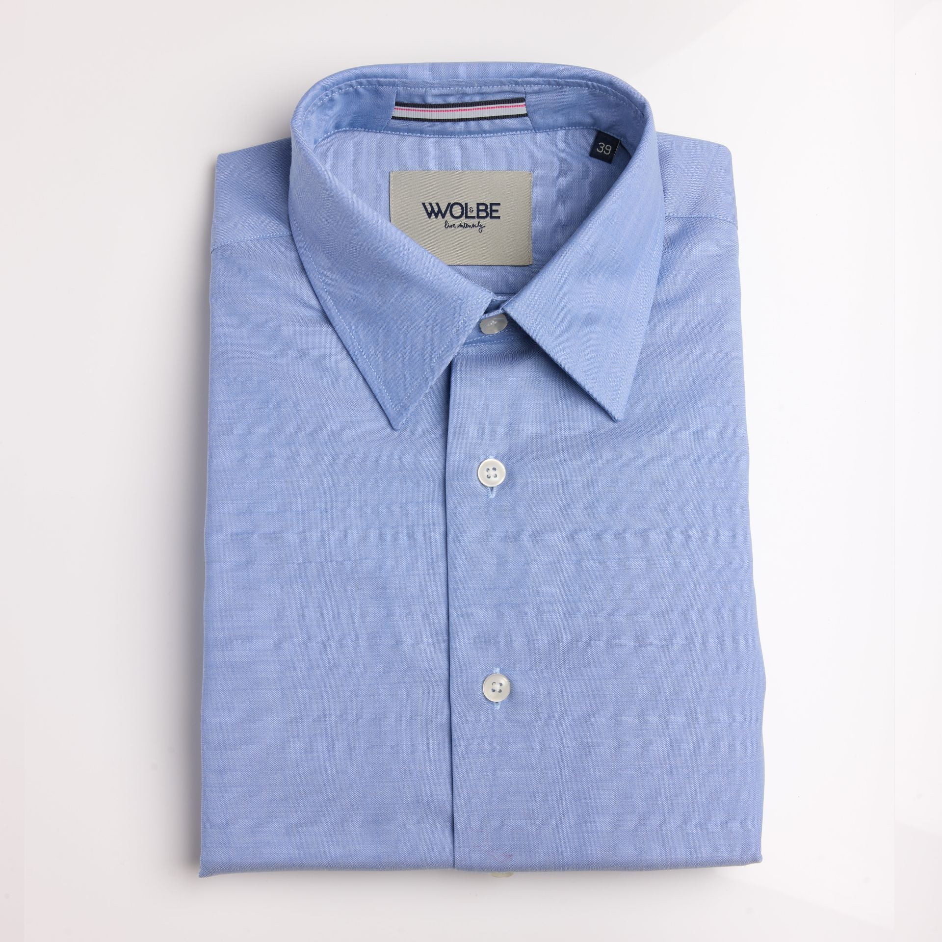 Chemise Biella 72 h merinos blue col français Wolbe anti transpirante