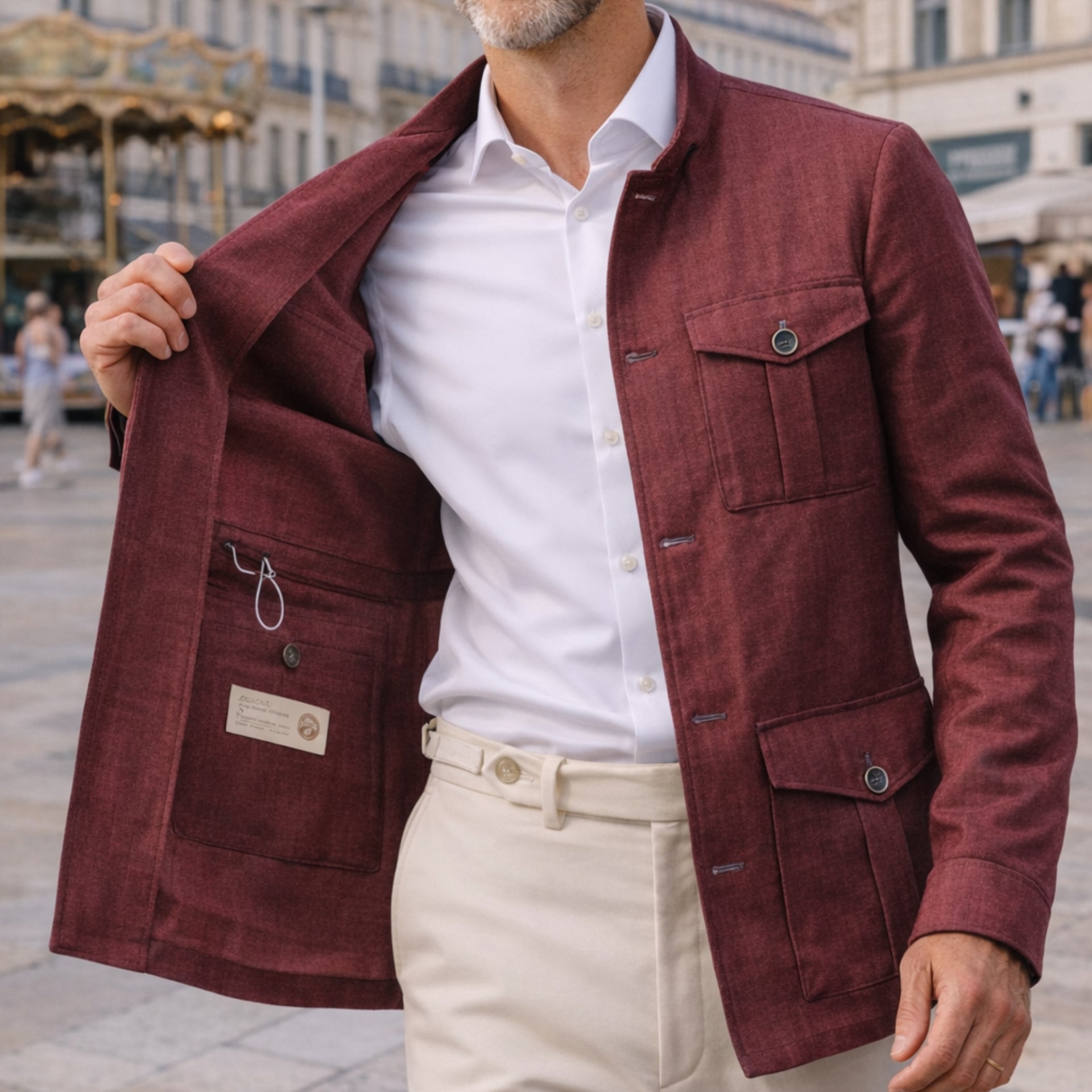 Saharienne merinos soie et lin, Hoggar