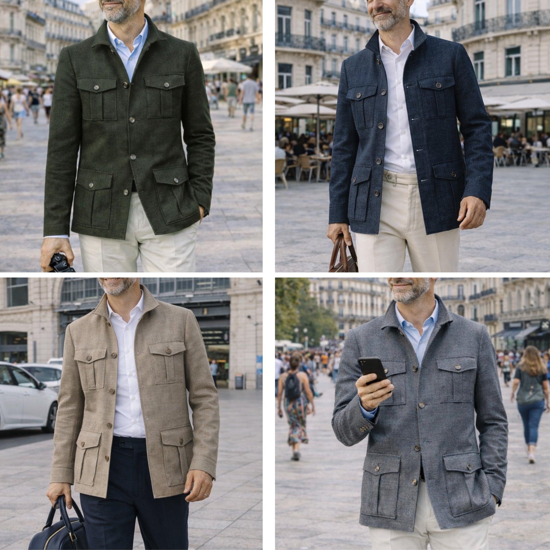 Saharan jacket, 100% twisted wool, Hoggar