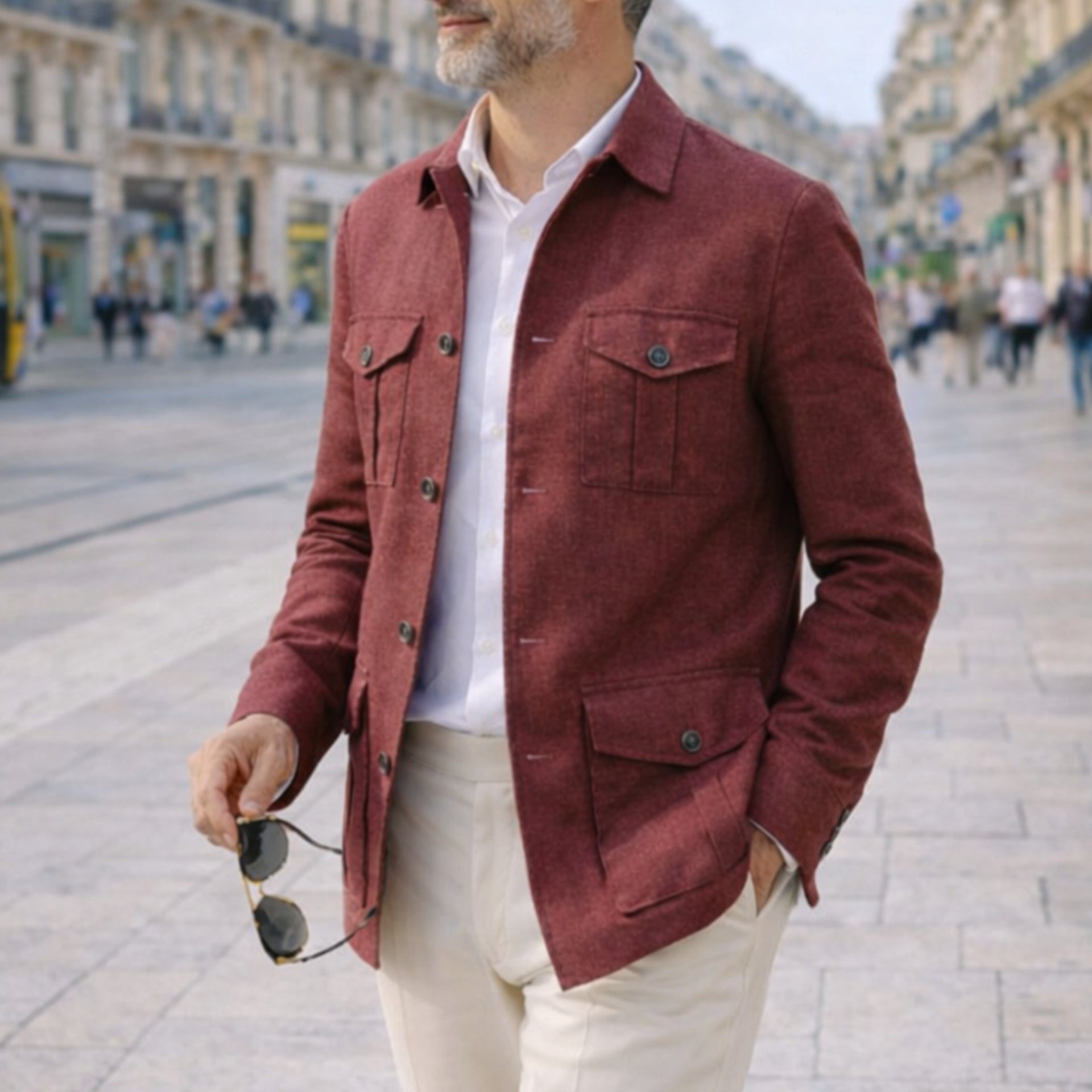 Saharan jacket, 100% twisted wool, Hoggar