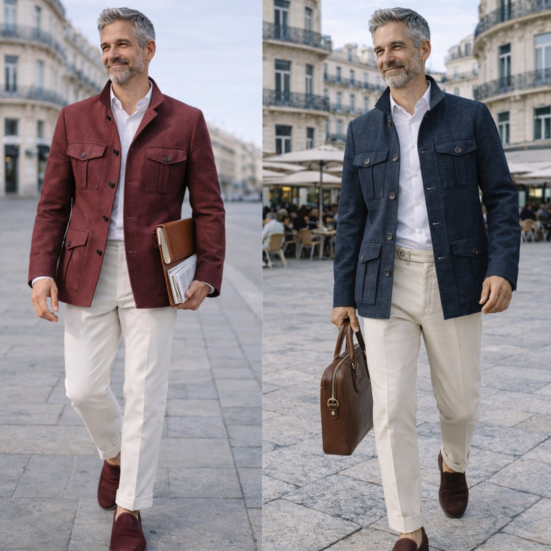 Saharan jacket, 100% twisted wool, Hoggar