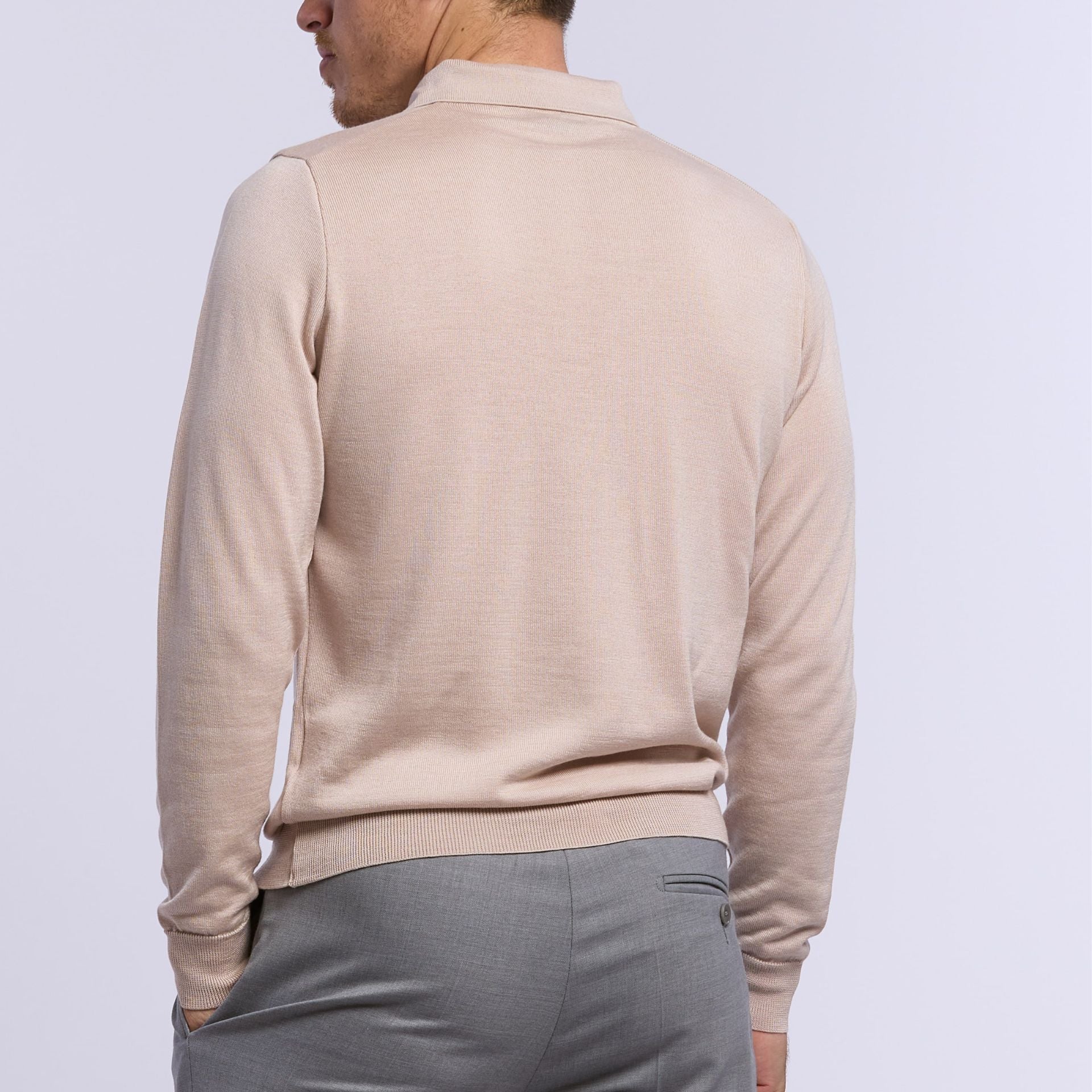 pull merinos col polo Amsterdam sable Wolbe