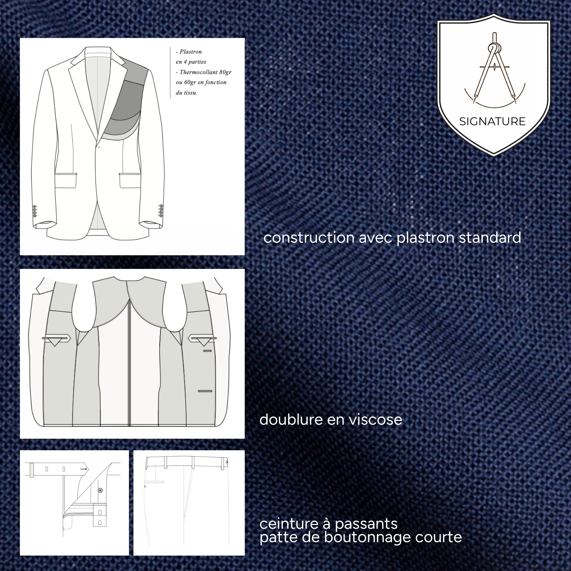 Costume en Twisted Wool, ligne Signature