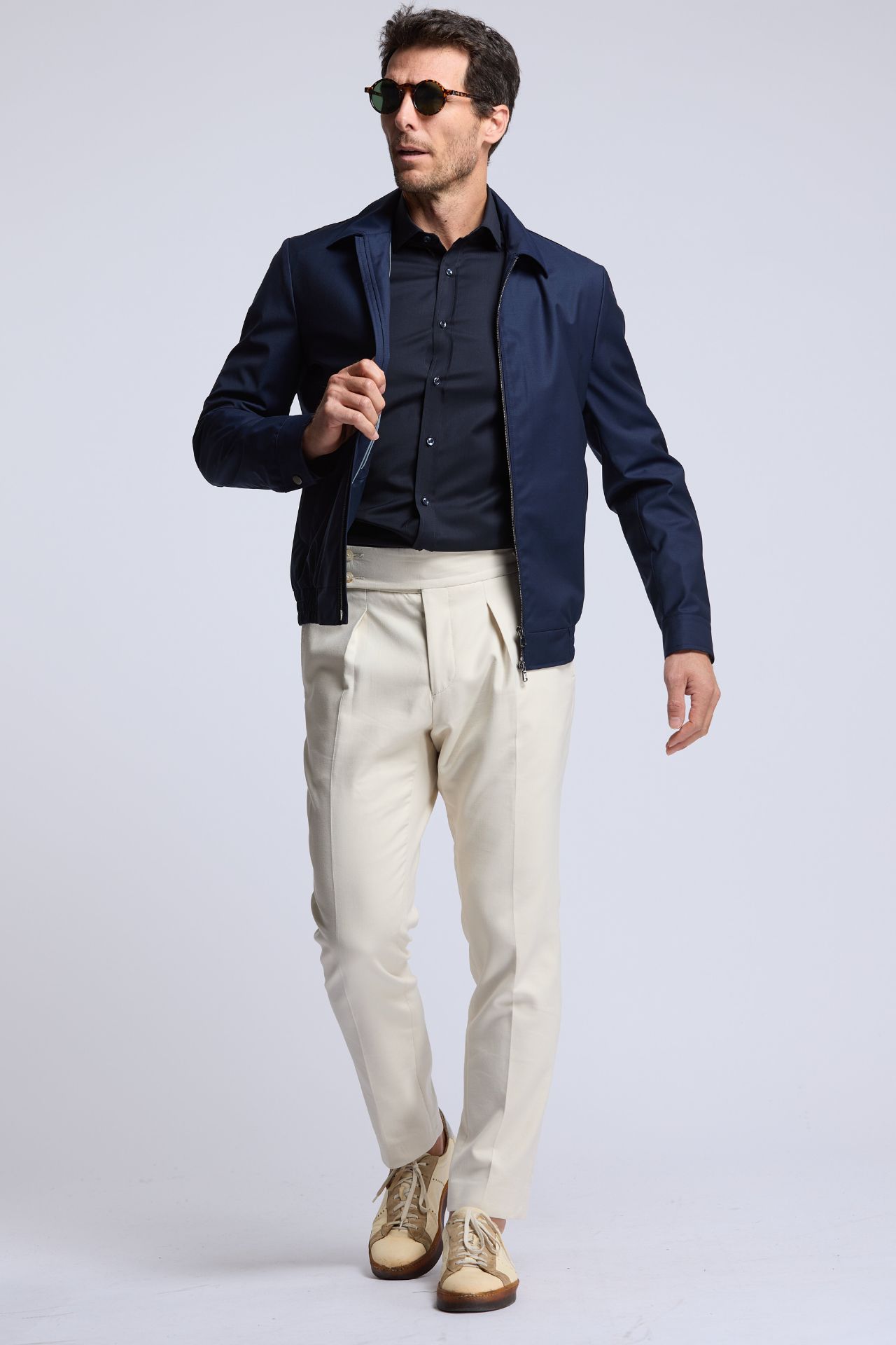 blouson Harrington en Storm System Loro Piana Wolbe_H