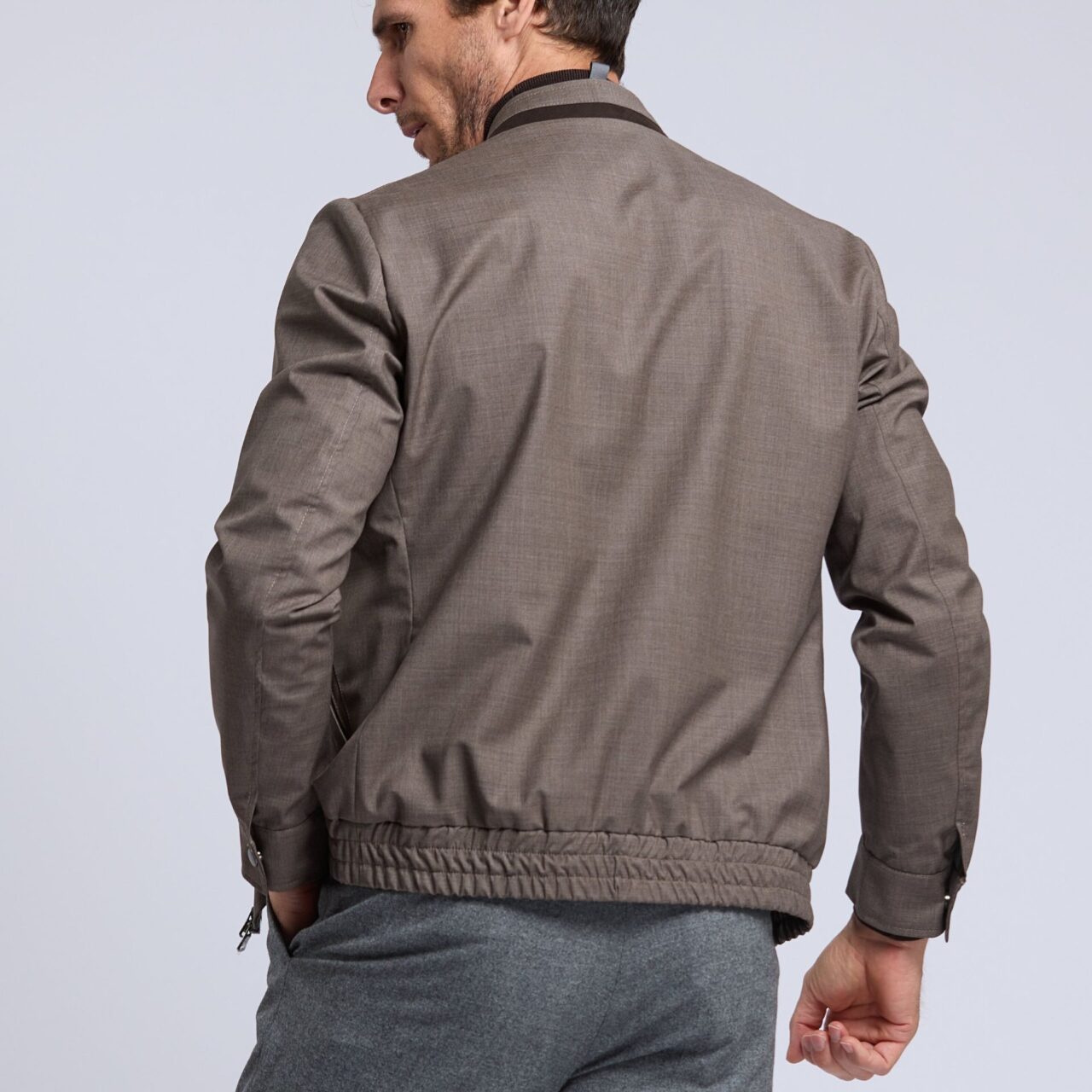 blouson Harrington en Storm System Loro Piana Wolbe_C