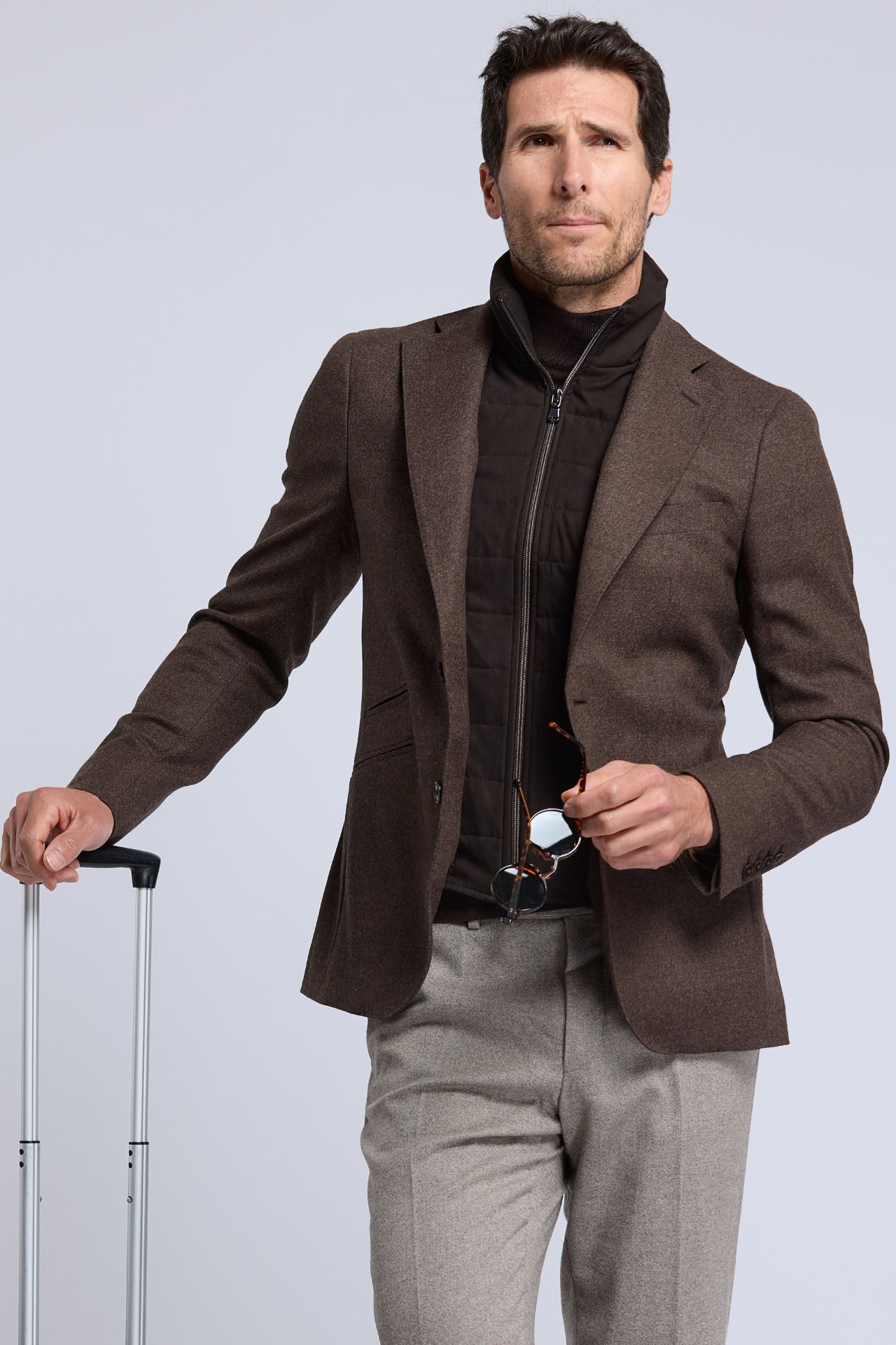 Veste Andrea en flanelle avec plastron amovible Wolbe