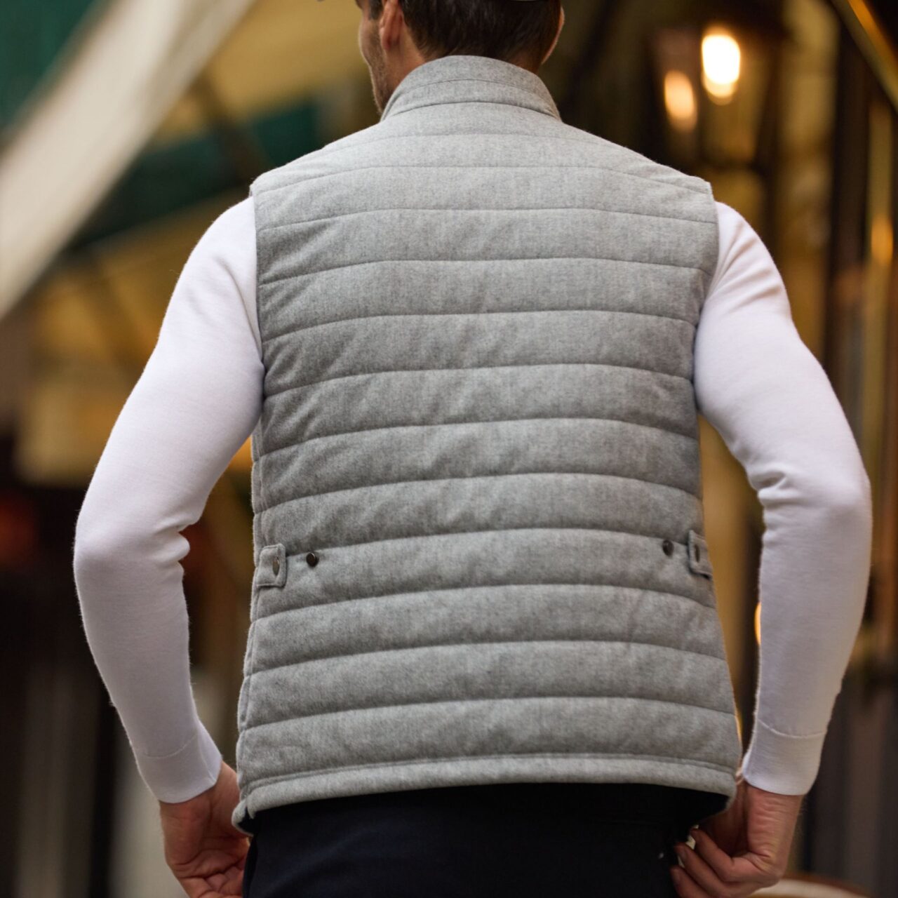 Body warmer Bellevarde gris Wolbe en flanelle